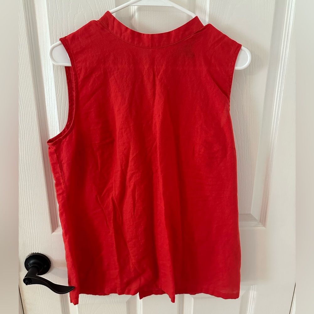 BANANA REPUBLIC Blouse Linen Shell Size M Orange EUC